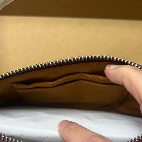 Coach Maroon Leather Wristlet and Keychain Set - Picture 8 of 14